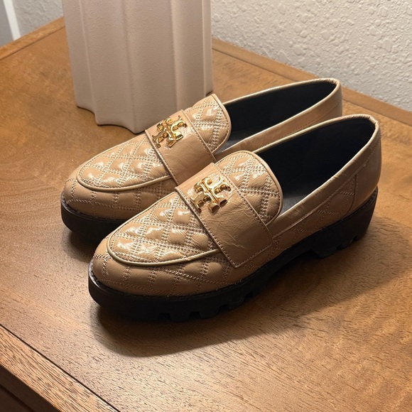 Tory Burch Shoes - Tory Burch Patent Tan Quilted Loafers